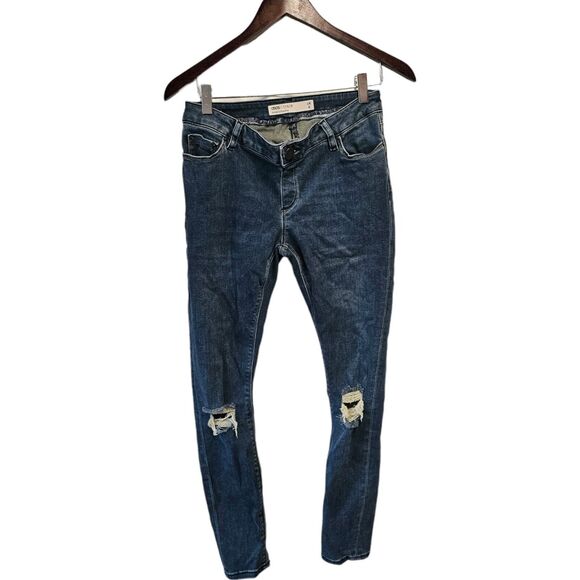 ASOS Jeans Skinny Size 4 Stretch Fit Distressed Busted Knee - Picture 6 of 6